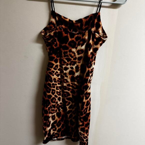 Hearts & Hips Leopard Print Mini Dress – Size Small - Picture 4 of 4